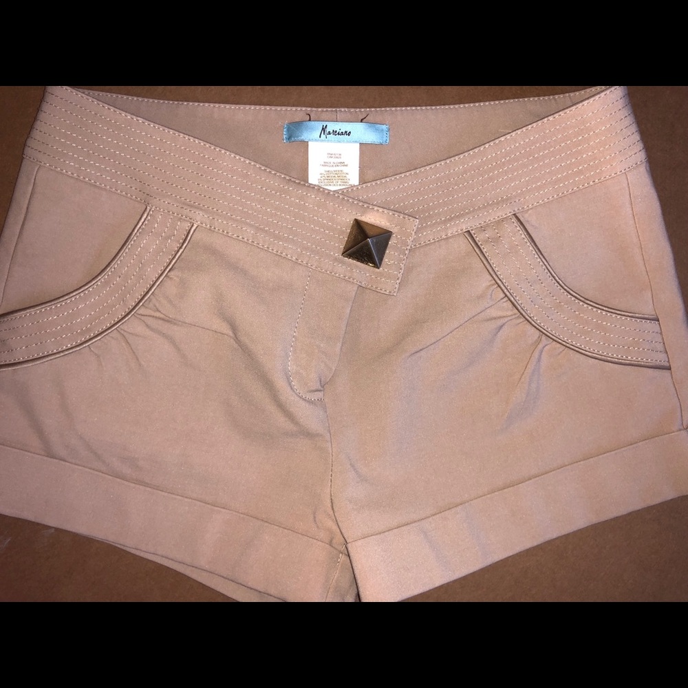 Marciano Tan shorts size6 with studs